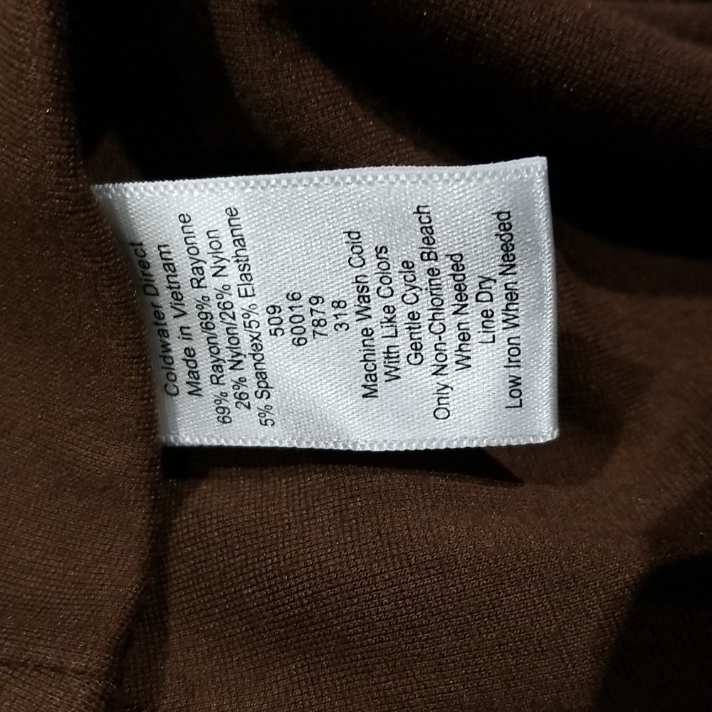 Coldwater Creek classic fit brown pull on knit pants sz 2XT like new condition - Picture 4 of 6